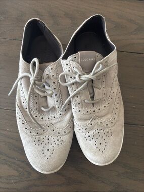 Cole Haan Gray Suede Wingtip Lace-Up Sneakers